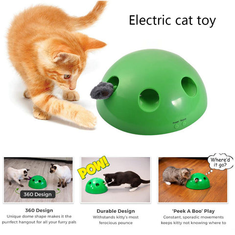 Electric Pet Cat Traning Toy Funny Game Peek A Boo Play Stimulate Cat Pet Mentally Physically Cat Scratching Device Cat Toy NEW
