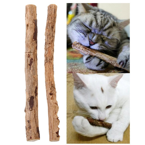 2 Pcs/bag Cat Snacks Pure Natural Cleaning Teeth Sticks Molar Toothpaste Sticks Pure Natural Catnip Pet Product Hot