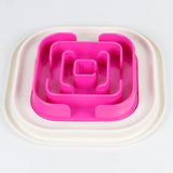 Colorful Pet Dog Feeder Slow Eating Bloat Stop Food Dish Slow Feeding Bowl Anti Choking Puppy Cat Eating Dish Bowl Pet Tool