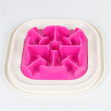 Colorful Pet Dog Feeder Slow Eating Bloat Stop Food Dish Slow Feeding Bowl Anti Choking Puppy Cat Eating Dish Bowl Pet Tool