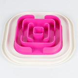 Colorful Pet Dog Feeder Slow Eating Bloat Stop Food Dish Slow Feeding Bowl Anti Choking Puppy Cat Eating Dish Bowl Pet Tool