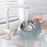 Plastic Pet Feeder Eco-friendly  Dog Bowl Puppy  Eatting Feeder Healthy Diet Dish