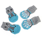 1 pair Creative Cat Coats Pet cat socks Dog Socks Traction Control for Indoor Wear L/M/S Cat Clothing Multicolor S M L 4